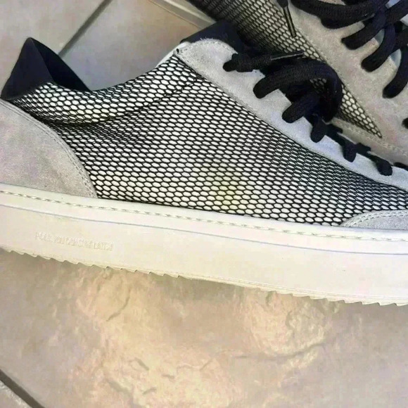 P448 Men’s Soho sneaker EU size 47 white gray black leather - Picture 8 of 10